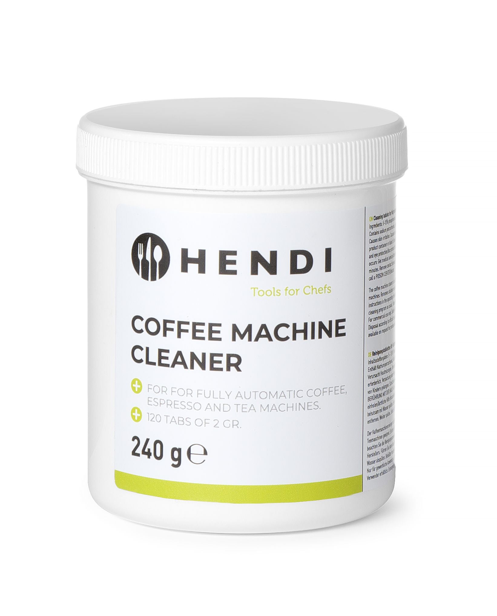DETERGENTE PER MACCHINE DA CAFFÈ AUTOMATICHE, 120 PASTIGLIE., HENDI - 976739