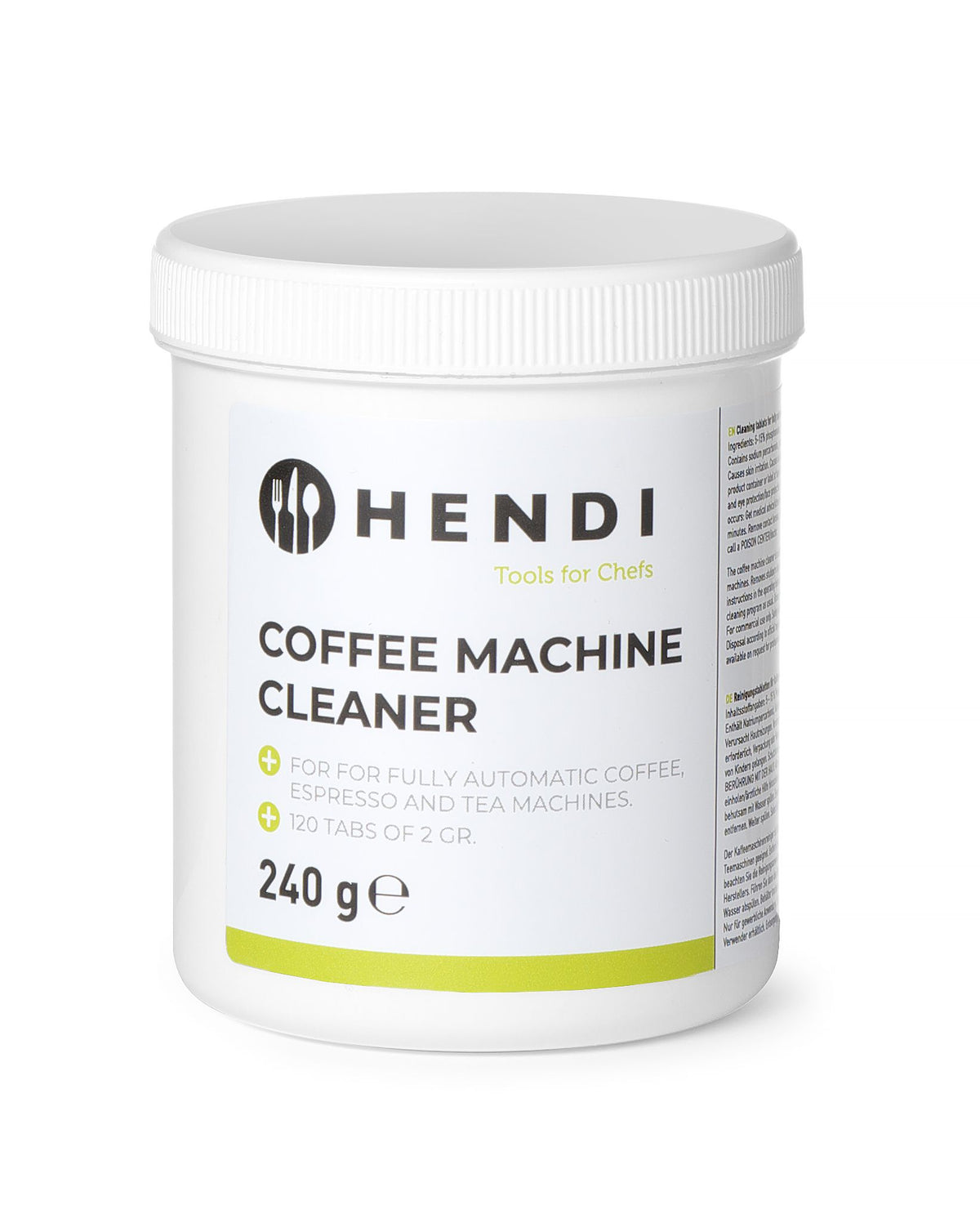 DETERGENTE PER MACCHINE DA CAFFÈ AUTOMATICHE, 120 PASTIGLIE., HENDI - 976739