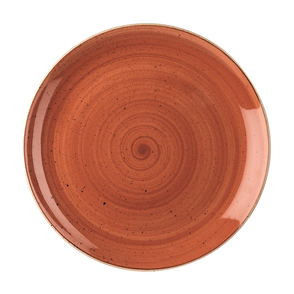 PIATTO PIANO COUPE 16,5 CM STONECAST SPICED ORANGE SSOSEVP61 CHURCHILL - 9780783 - MEDRI