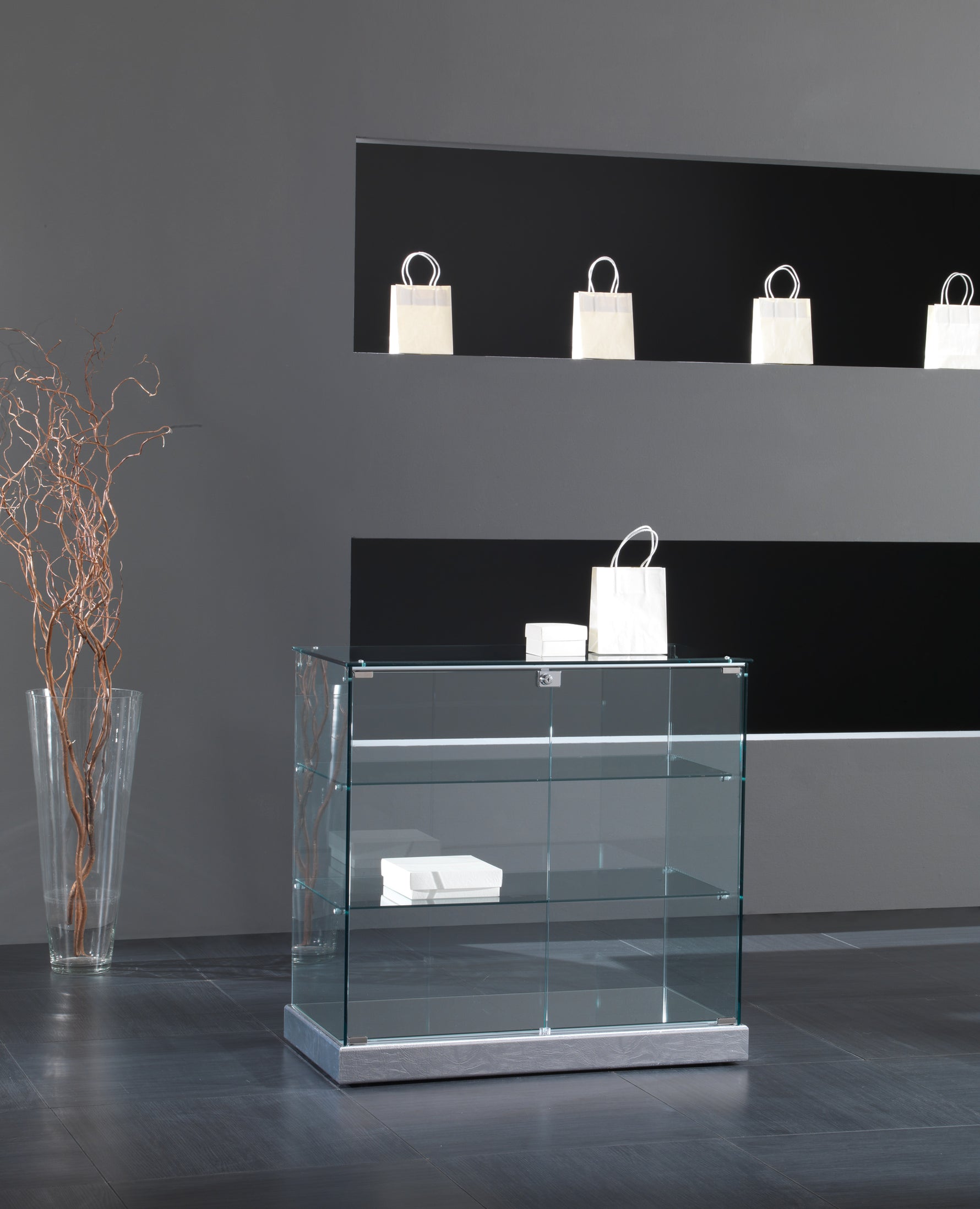 BANCHI VENDITA BLACK&WHITE 93X46X90 CM - 9/B - ITALVETRINE