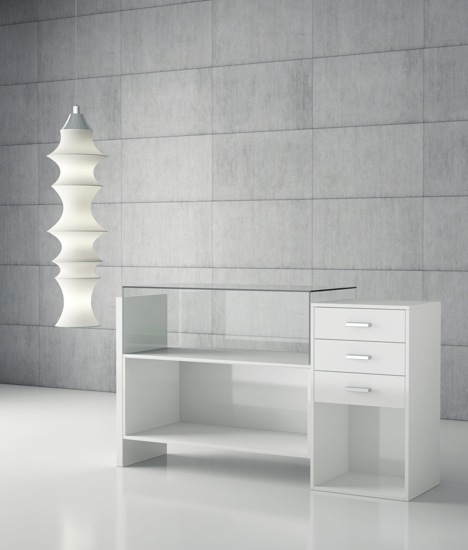 VETRINE COMPONIBILI QUADRATUM 164X55X95 CM - COMPOSIZIONE A - ITALVETRINE