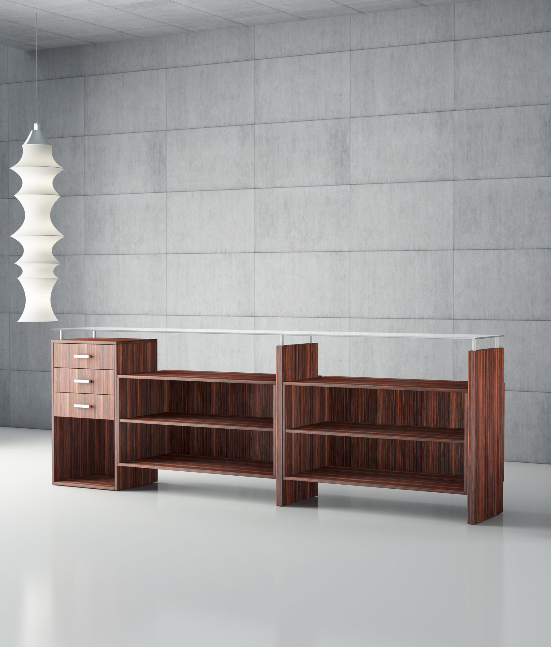 VETRINE COMPONIBILI QUADRATUM 278X55X95 CM - COMPOSIZIONE C - ITALVETRINE
