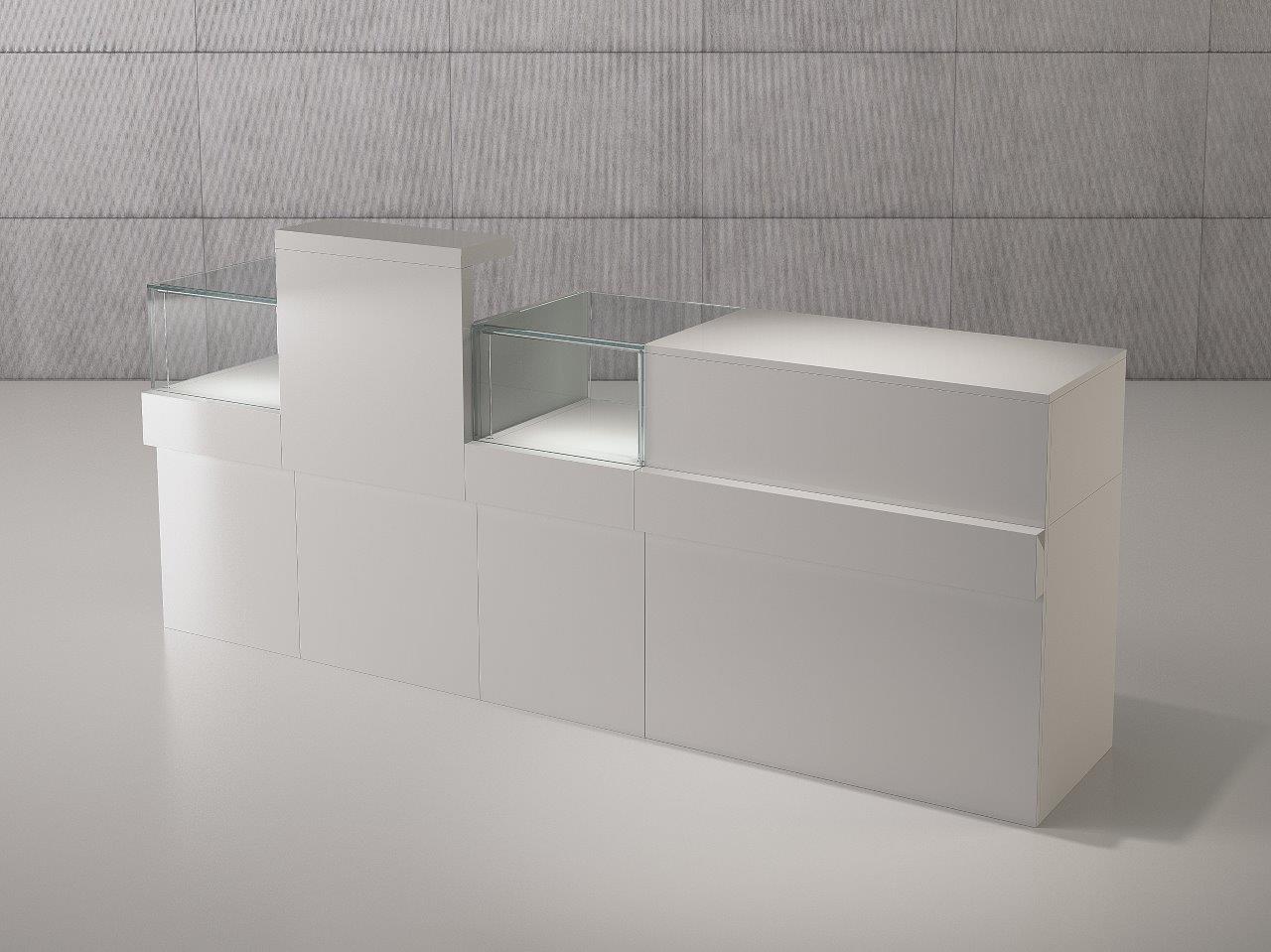 VETRINE COMPONIBILI QUADRATUM FRAME 2500X53X120 CM - COM/QF4 - ITALVETRINE