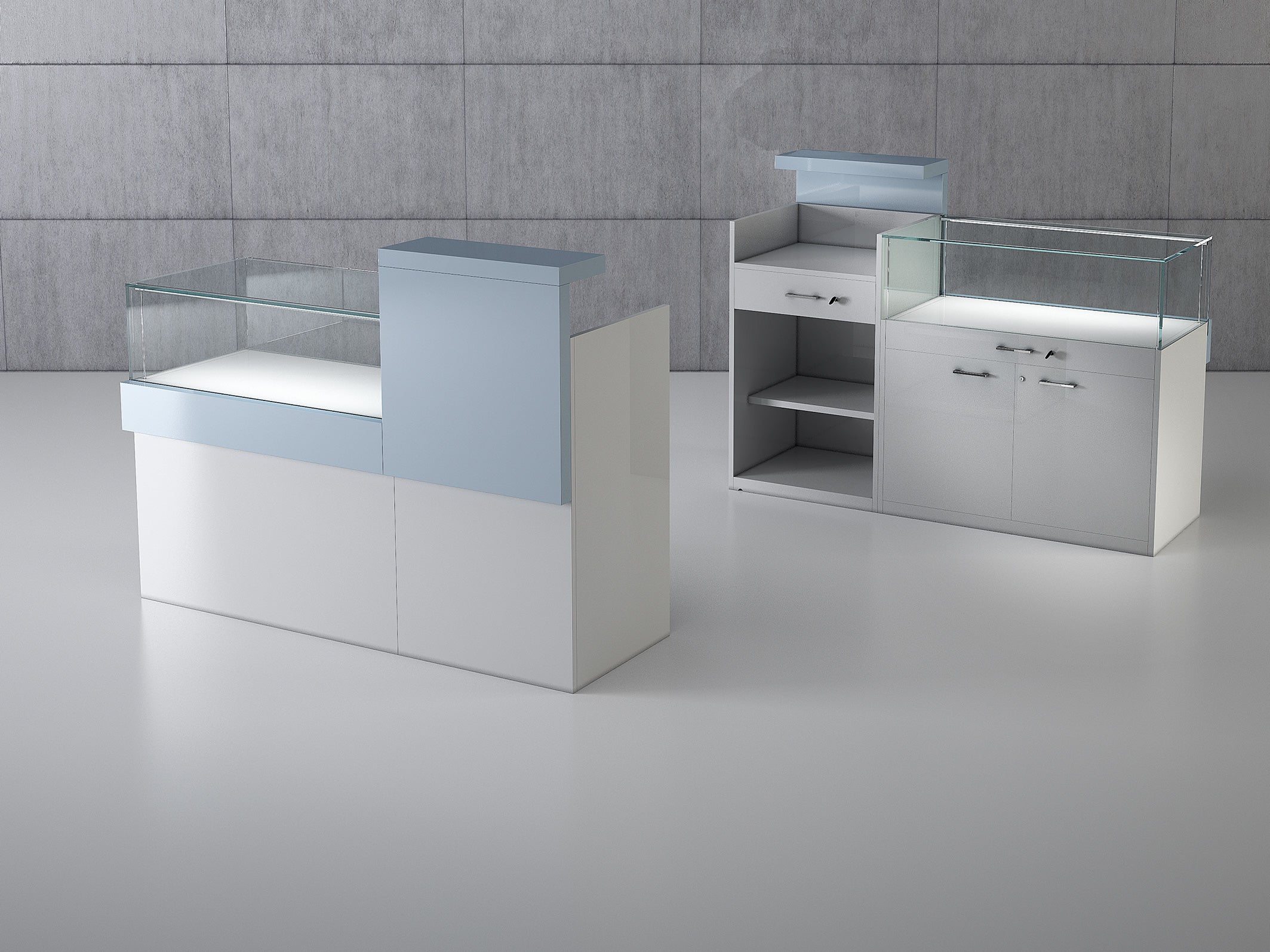VETRINE COMPONIBILI QUADRATUM FRAME 150X53X120 CM - COM/QF1 - ITALVETRINE