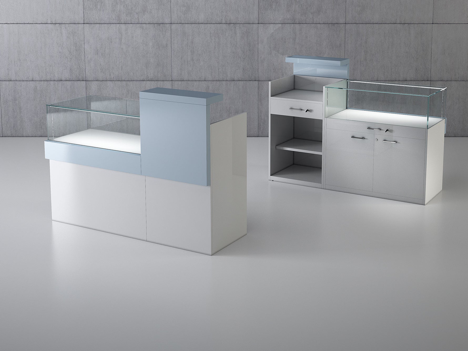 VETRINE COMPONIBILI QUADRATUM FRAME 150X53X120 CM - COM/QF1 - ITALVETRINE