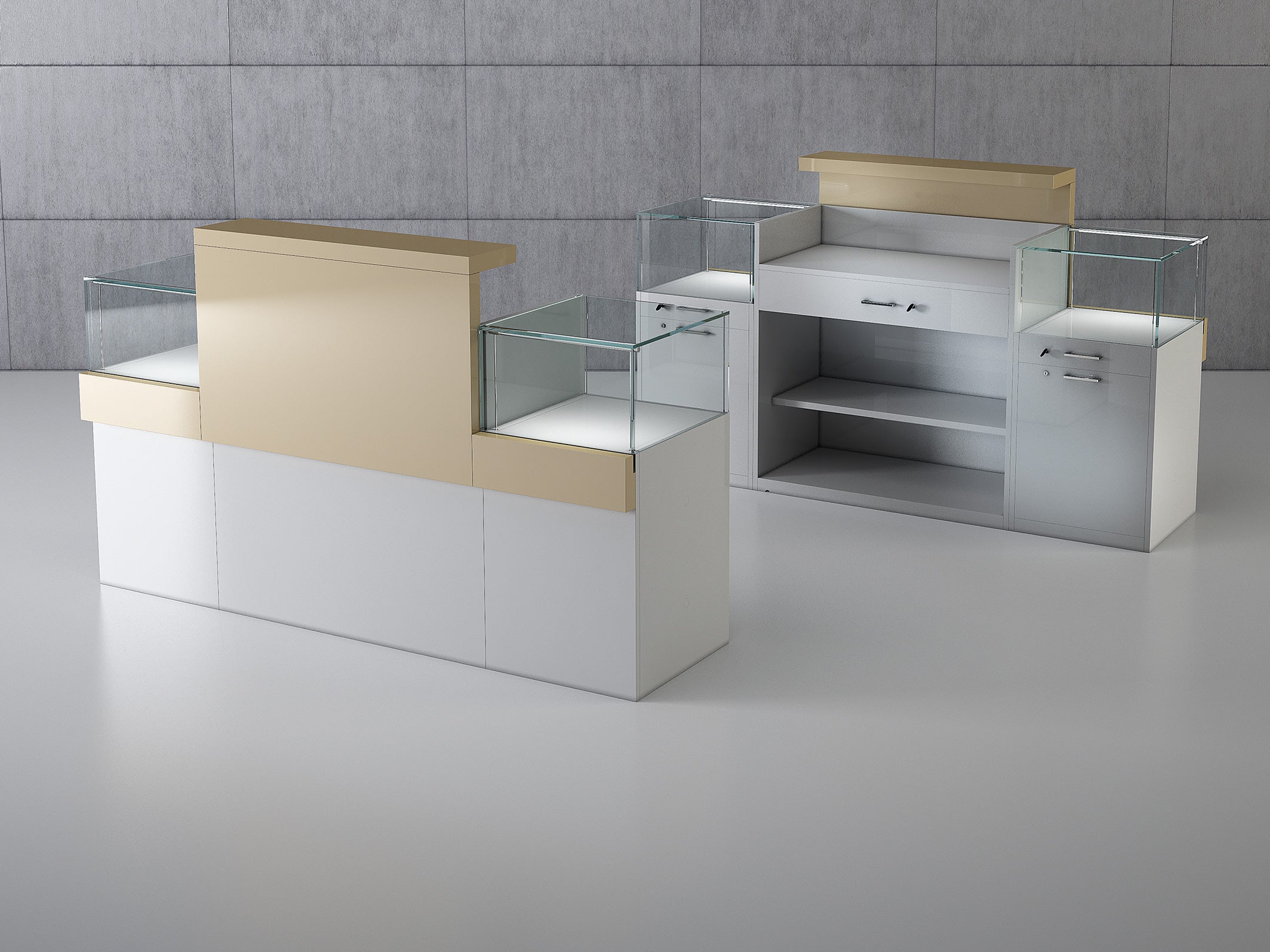 VETRINE COMPONIBILI QUADRATUM FRAME 200X53X120 CM - COM/QF2 - ITALVETRINE