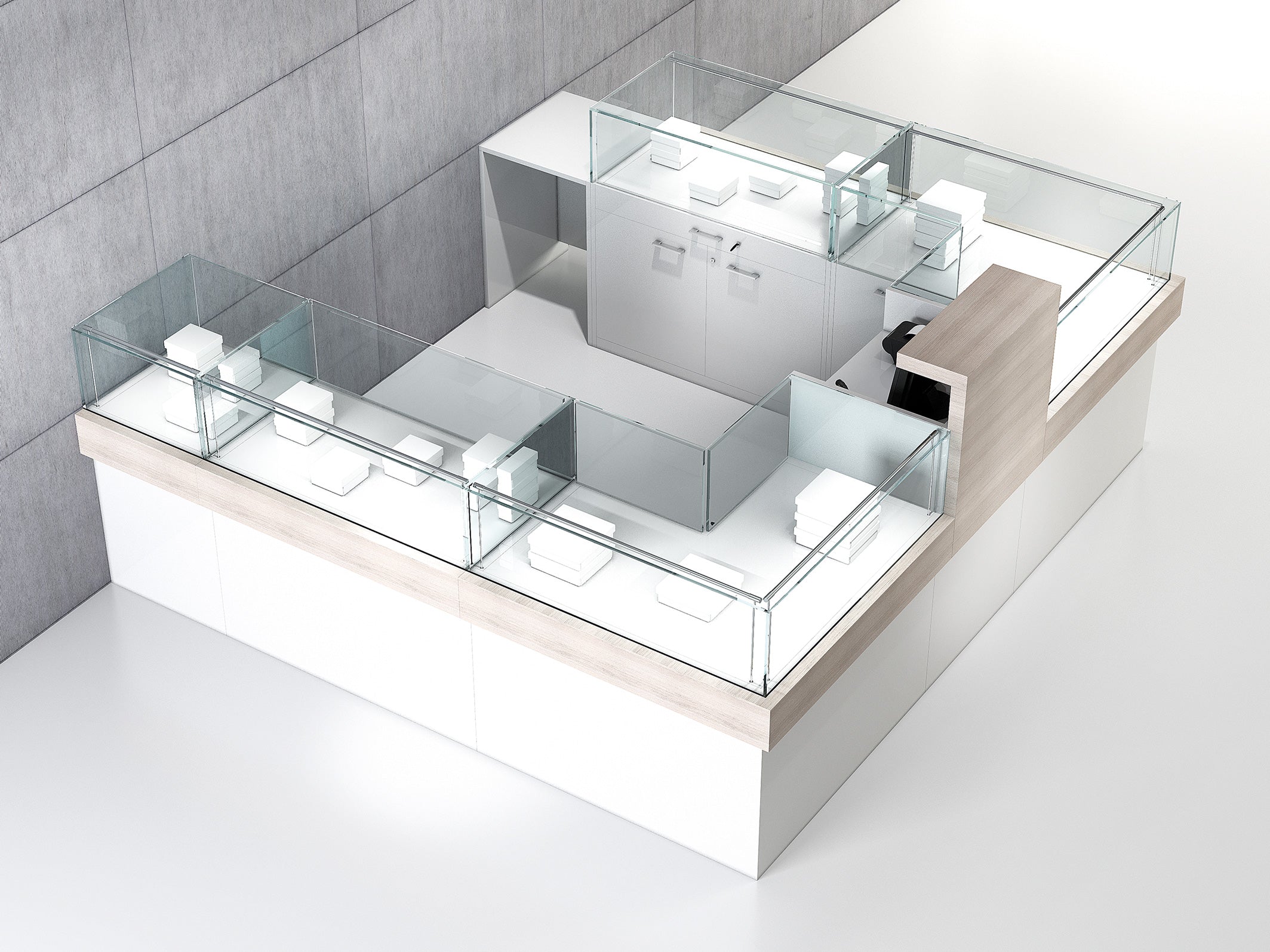 VETRINE COMPONIBILI QUADRATUM FRAME 250X250X120 CM - COM/QF7 - ITALVETRINE