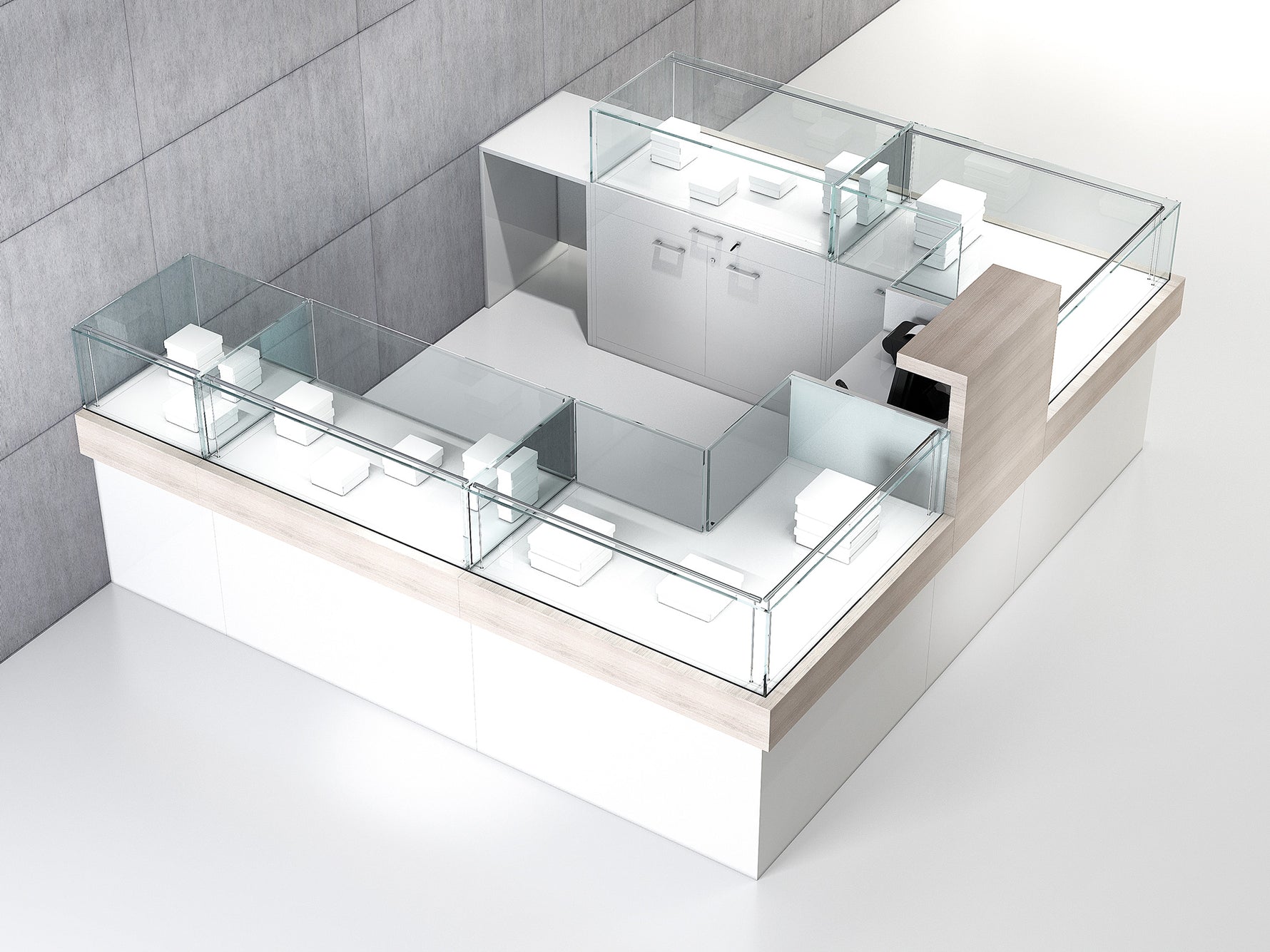 VETRINE COMPONIBILI QUADRATUM FRAME 250X250X120 CM - COM/QF7 - ITALVETRINE