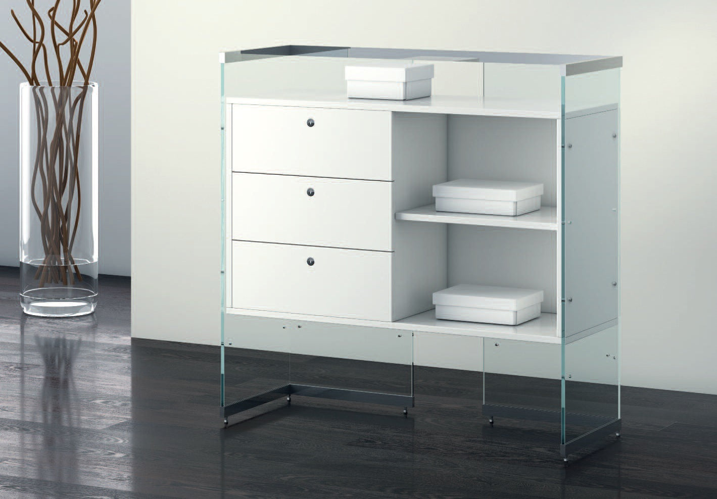 VETRINE COMPONIBILI GLASSYSTEM 103X40X100 CM - COM/GS14 - ITALVETRINE