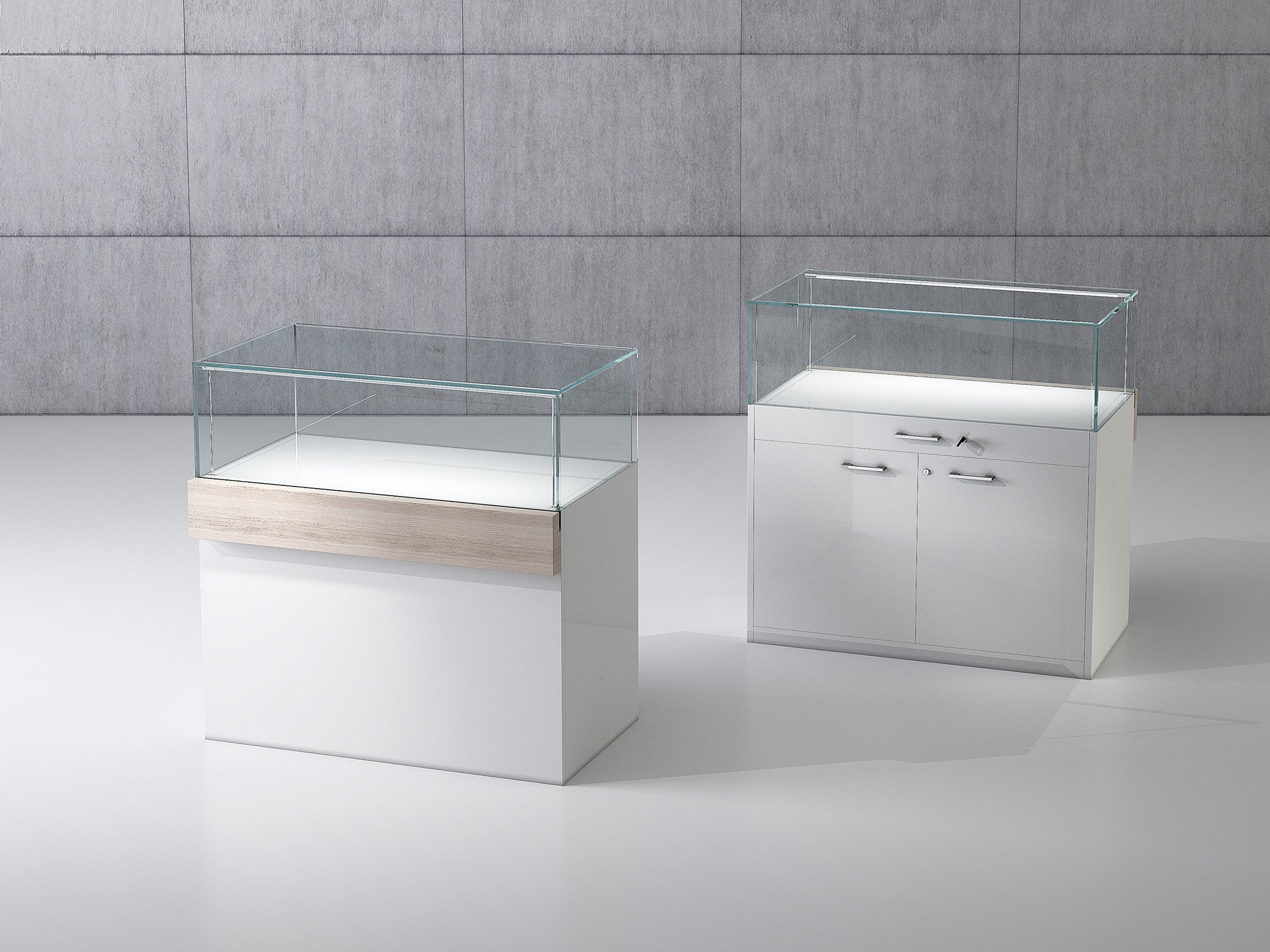 BANCHI VENDITA, VETRINE COMPONIBILI QUADRATUM FRAME 100X53X100 CM - QF/10B - ITALVETRINE