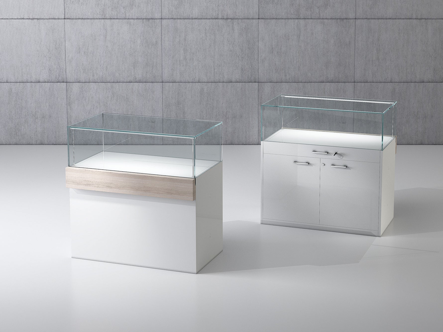 BANCHI VENDITA, VETRINE COMPONIBILI QUADRATUM FRAME 100X53X100 CM - QF/10B - ITALVETRINE