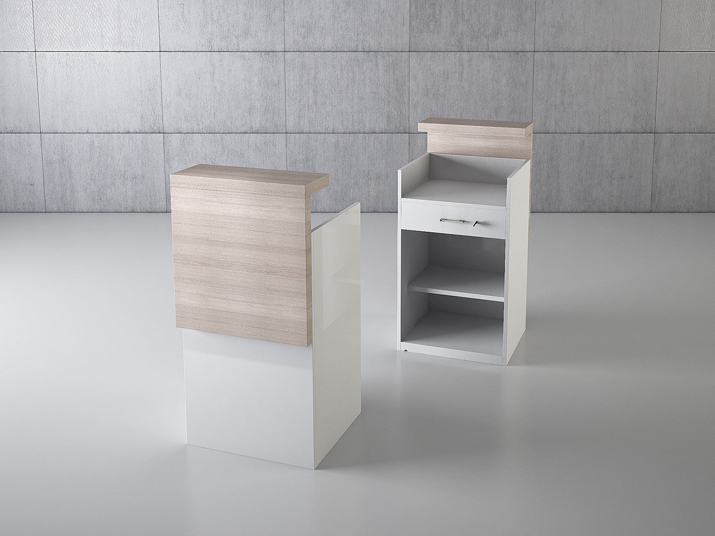 BANCHI VENDITA, VETRINE COMPONIBILI QUADRATUM FRAME 50X53X120 CM - QF/5BC - ITALVETRINE