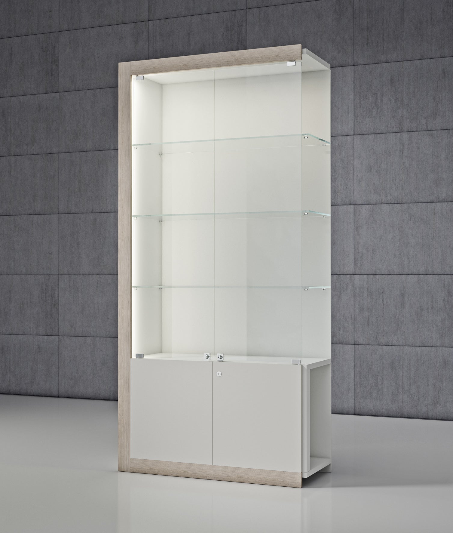 VETRINE COMPONIBILI QUADRATUM FRAME 100X40X210 CM - QF/CA - ITALVETRINE