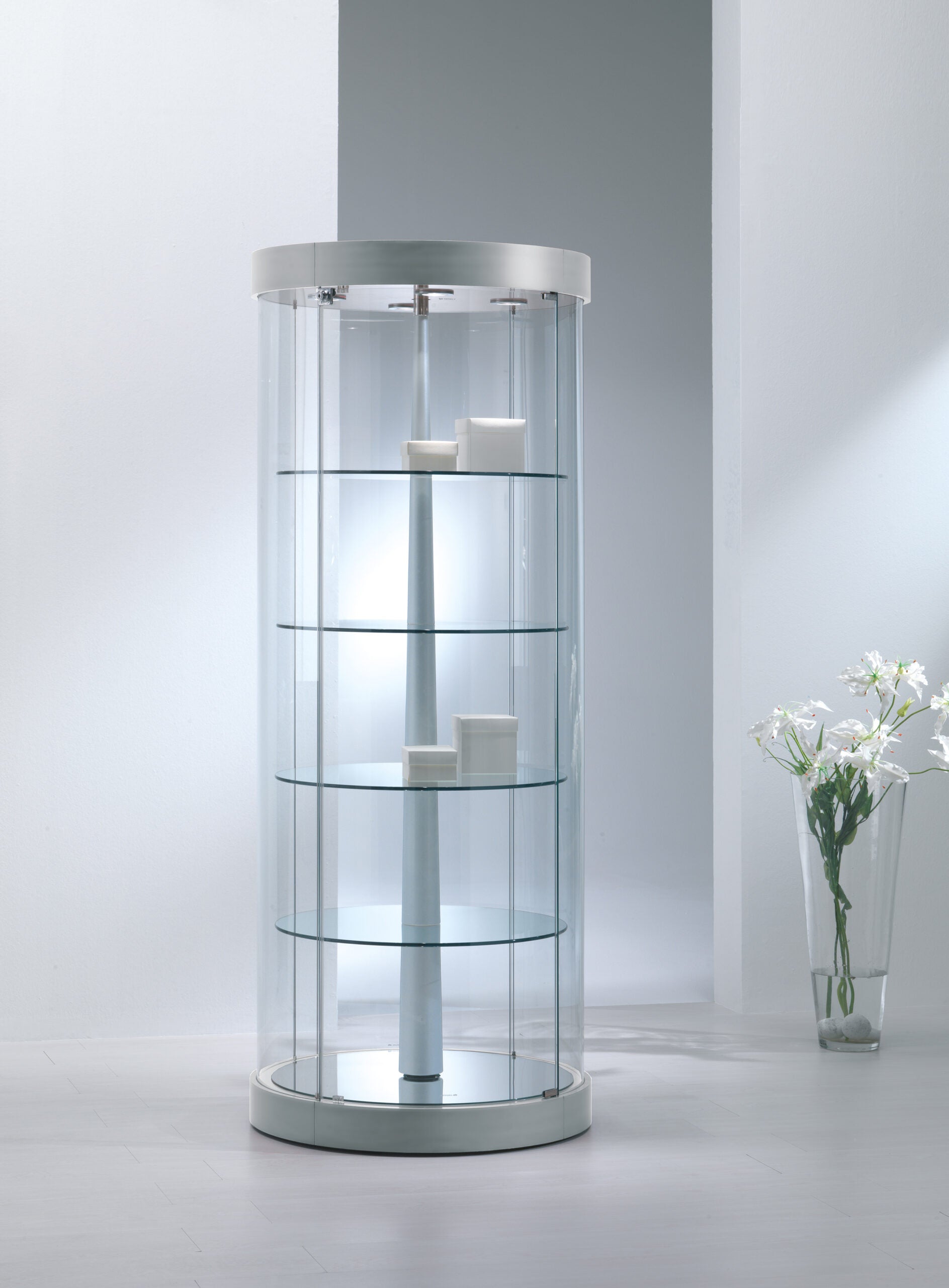VETRINE CURVE, VETRINE GIREVOLI TOP LINE 9 71X71X190 CM - 209/RG - ITALVETRINE