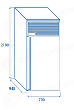 ABBATTITORE VERTICALE PER GN1/1 E/O EURONORM 600X400MM +10°C/-38°C - RF 200A - COOL HEAD