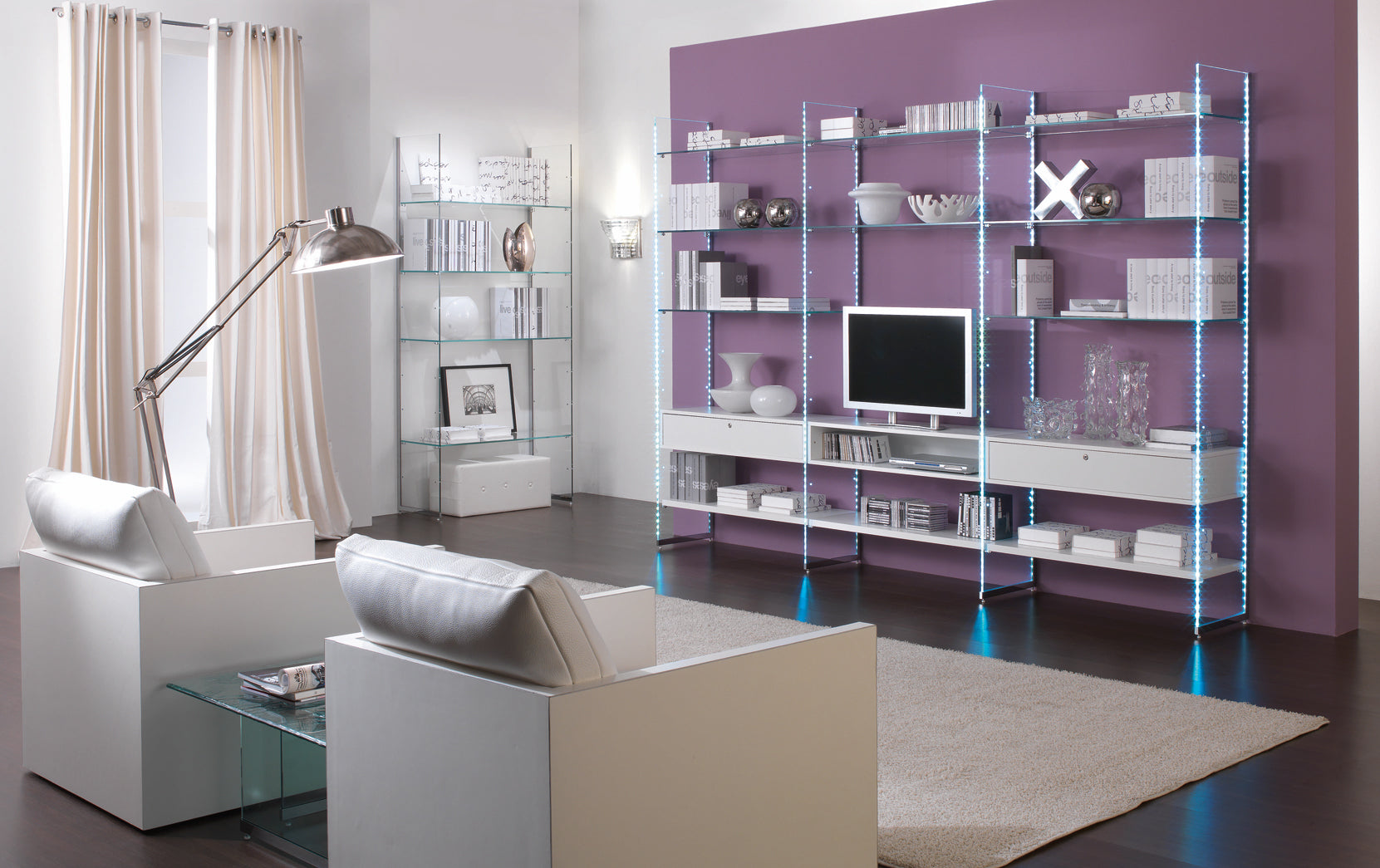 VETRINE COMPONIBILI GLASSYSTEM 303X40X220 CM - COM/GS5 - ITALVETRINE