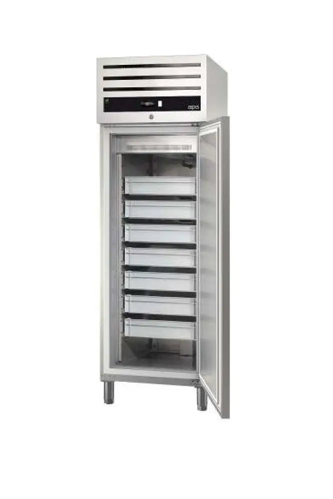 AP 801 HC PESCE ARMADIO FRIGO PER PESCE CON (7 CASSETTE PVC 400×600) DOTATO DI SCOLO ACQUA CASSETTE - ASPES