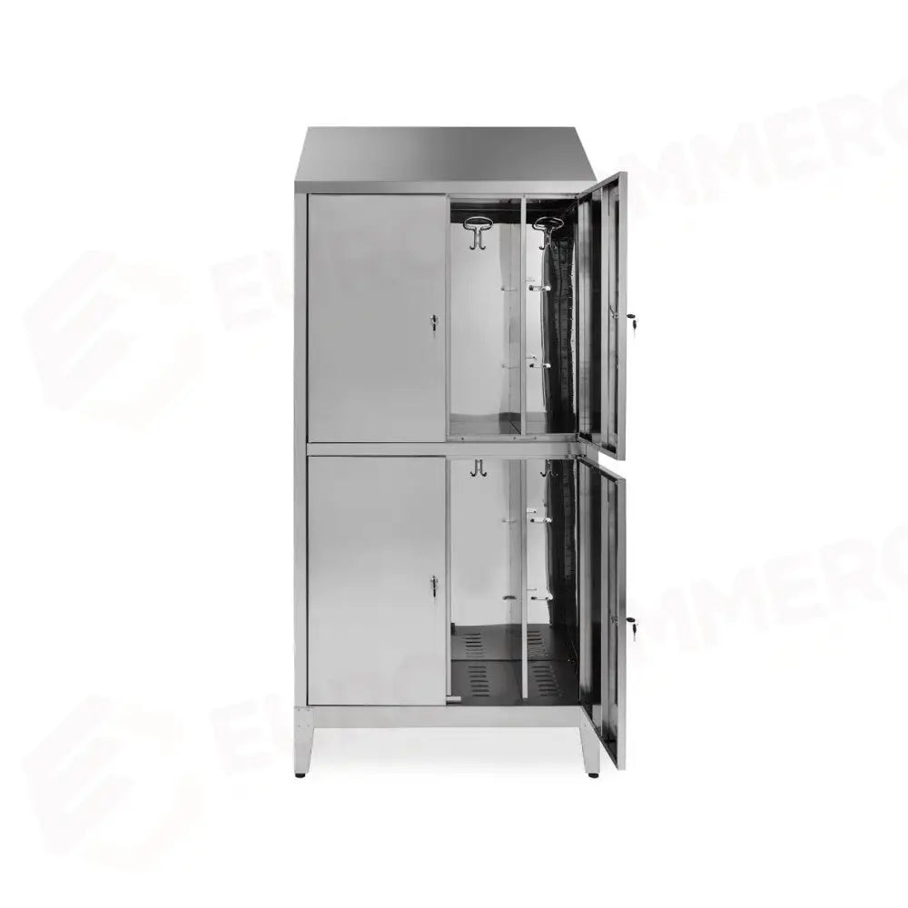 ARMADI SPOGLIATOIO INOX A QUATTRO POSTI - 9444 - METALCARRELLI - ATTREZZATURA PROFESSIONALE