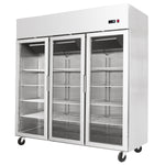 ARMADIO REFRIGERATO ATOSA COMPATTO CON 3 PORTE IN VETRO - BT 1400 L T- 1800 MM - YCF9409-GR - ATOSA