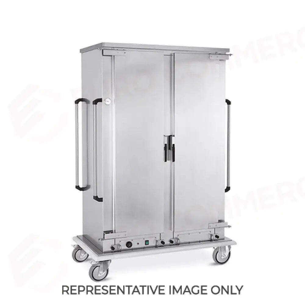 ARMADIO CALDO PORTATEGLIE 18X2 GN 1/1 GUIDE A ’C’ RUOTE ELASTICHE 2 FRENATE - 3236GN-K-E - METALCARRELLI - ARMADI