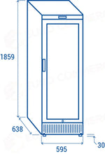 ARMADIO CONGELATORE 300 LT. L1 -15°C/-18°C - CNG 390B - COOL HEAD