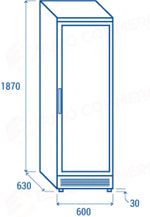 ARMADIO CONGELATORE 300 LT. L1 -15°C/-18°C - TNG 390B - COOL HEAD
