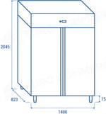 ARMADIO CONGELATORE GN2/1 -18°/-22°C - QN 12 - COOL HEAD