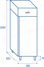 ARMADIO CONGELATORE GN2/1 -18°/-22°C - QN 6 - COOL HEAD