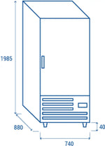 ARMADIO CONGELATORE GN2/1 -18°/-25°C - GEX 688V - COOL HEAD