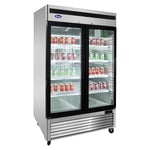 ARMADIO REFRIGERATO CON DOPPIA PORTA IN VETRO ATOSA - SERIE MCF - TN 1400 LT - MCF8707-GR - ATOSA