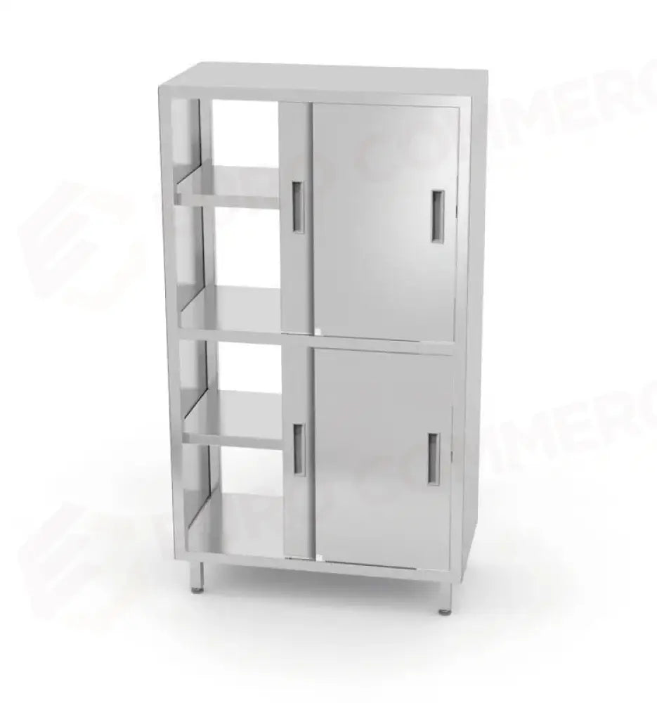ARMADIO PASSANTE CON DIVISORIO E PORTE SCORREVOLI - BULLONATO KITCHEN LINE 1000X600X(H)1800 - HENDI