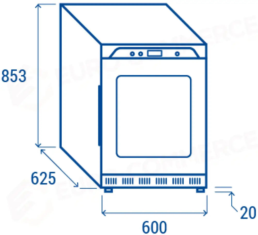 ARMADIO REFRIGERATO 200 LT. (PORTAVETRO) M1 -1°C/+5°C - QRG 200 - COOL HEAD