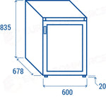 ARMADIO REFRIGERATO 200 LT. (PORTAVETRO) M1 -1°C/+5°C - QRXG 200 - COOL HEAD