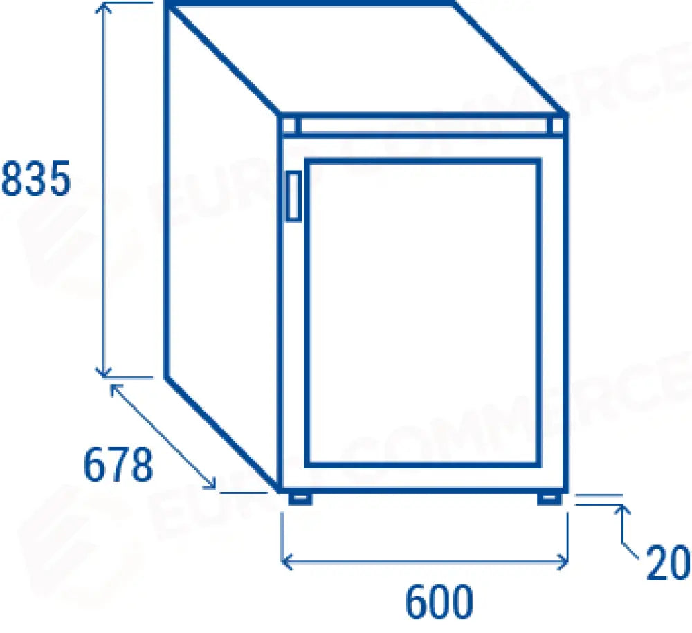 ARMADIO REFRIGERATO 200 LT. (PORTAVETRO) M1 -1°C/+5°C - QRXG 200 - COOL HEAD
