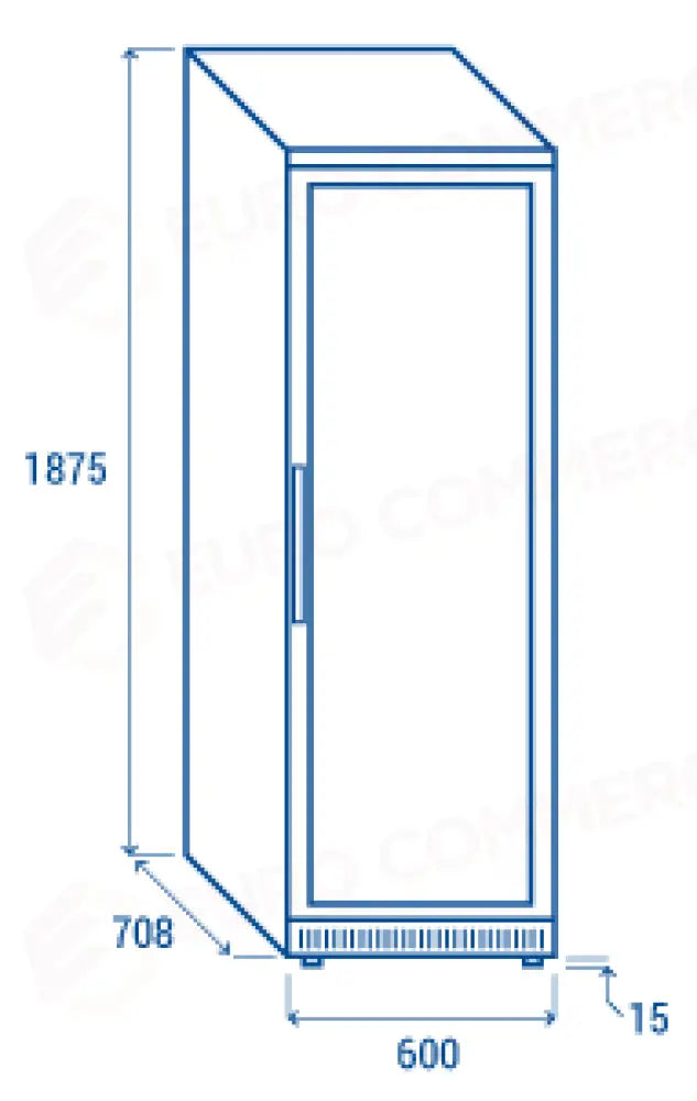 ARMADIO REFRIGERATO 400 LT. (PORTAVETRO) +2°C/+8°C - CRG 4 - COOL HEAD