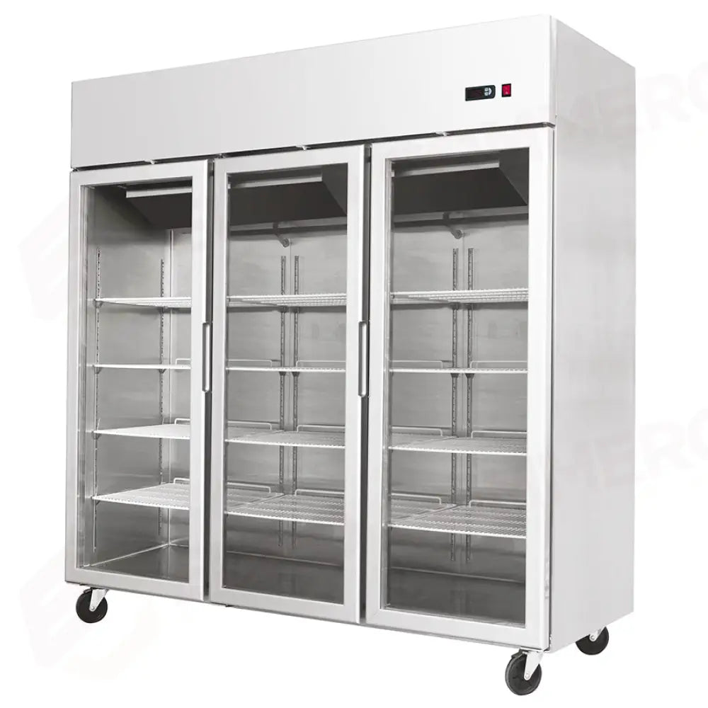 ARMADIO REFRIGERATO ATOSA COMPATTO CON 3 PORTE IN VETRO - BT 1400 L T- 1800 MM - YCF9409-GR