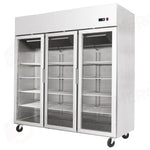 ARMADIO REFRIGERATO ATOSA COMPATTO CON 3 PORTE IN VETRO - BT 1400 L T- 1800 MM - YCF9409-GR