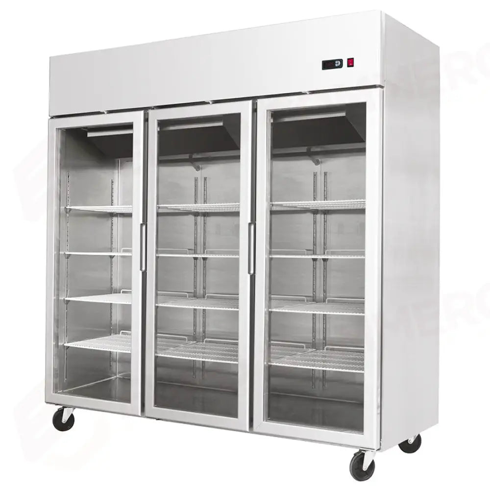 ARMADIO REFRIGERATO ATOSA COMPATTO CON 3 PORTE IN VETRO - TN 1400 LT- 1800 MM - YCF9403-GR