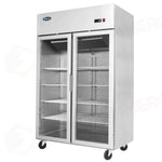 ARMADIO REFRIGERATO ATOSA COMPATTO CON DOPPIA PORTA IN VETRO - BT 900 LT- 1200 MM - YCF9408-GR