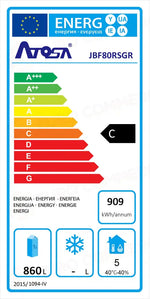 ARMADIO REFRIGERATO ATOSA JBF80RS - TEMPERATURA POSITIVA -2/+8°C - GN 2/1