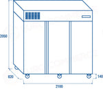 ARMADIO REFRIGERATO GN2/1 -2°/+8°C - RC 1850 - COOL HEAD