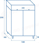 ARMADIO REFRIGERATO GN2/1 -2°C/+8°C - MR 14 - COOL HEAD