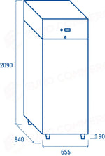 ARMADIO REFRIGERATO GN2/1 -2°C/+8°C - MR 7 - COOL HEAD