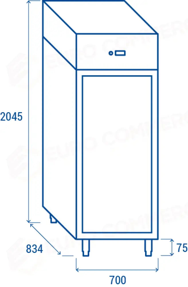 ARMADIO REFRIGERATO GN2/1 (PORTAVETRO) M1 -1°C/+5°C - QRG 6 - COOL HEAD