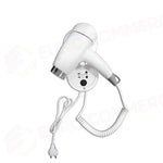 ASCIUGACAPELLI C/BASE A MURO E PRESA RASOIO PER USO ALBERGHIERO - PHONETTE - 704003 - ATTREZZATURA
