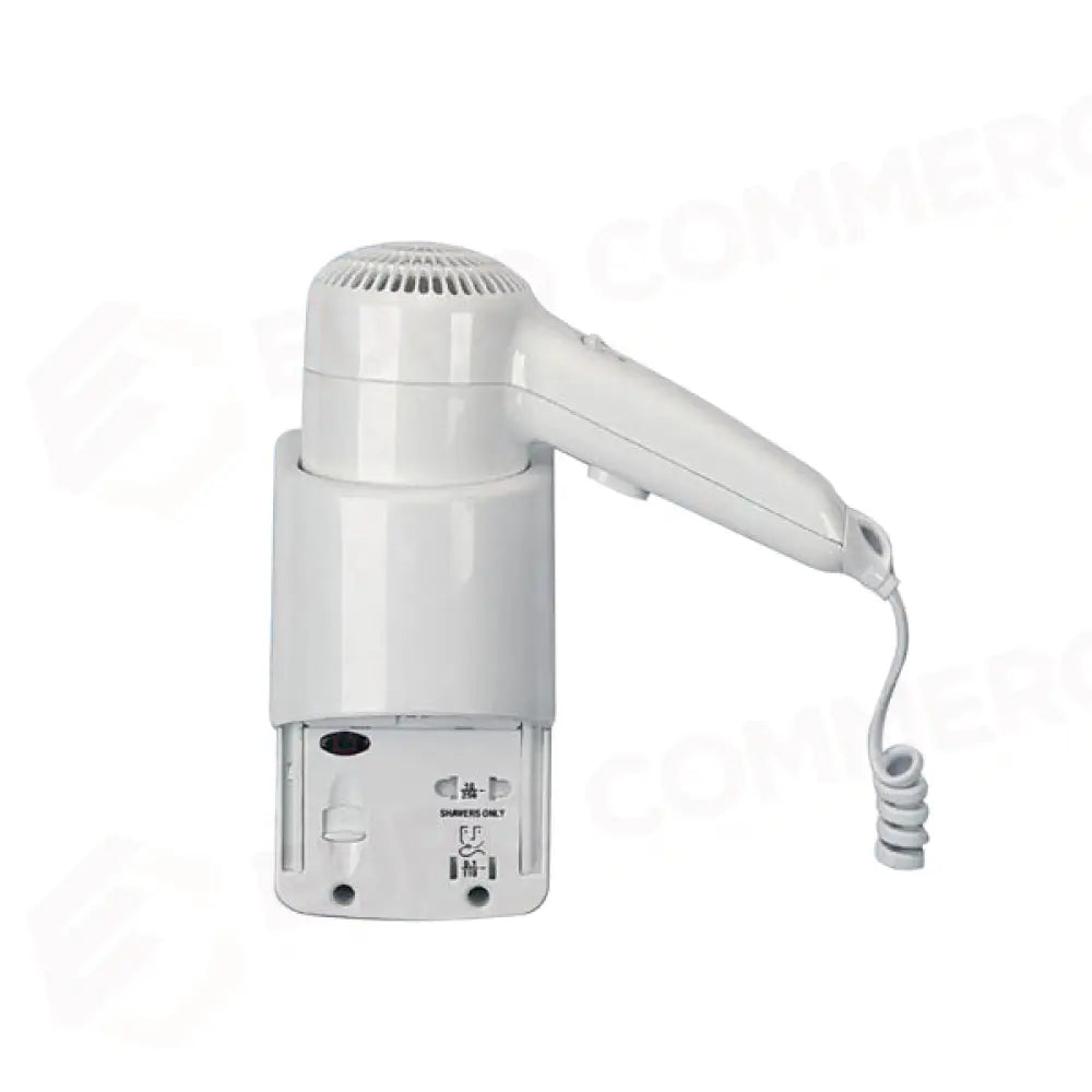 ASCIUGACAPELLI C/BASE A MURO E PRESA RASOIO PER USO ALBERGHIERO - YUL BASIC - 704001 - ATTREZZATURA