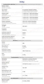 ASCIUGAMANI ELETTRICO SMART (CON MOTORE BRUSHLESS) - X-DRY PRO - 704260 - ATTREZZATURA