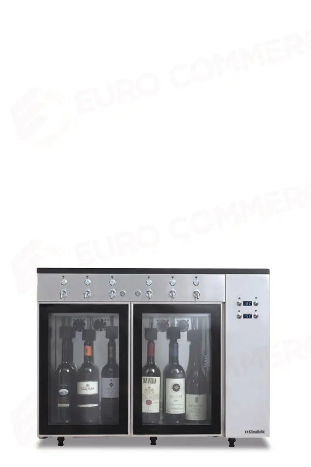 AZOTATRICI PORTA BATTENTE, PORTA VETRO, 6 BOTTIGLIE - +4 °C / +18 °C - SOMMELIER 6 - KLIMAITALIA