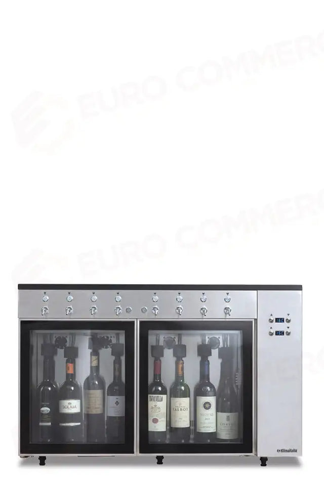 CAVES À VIN PORTE PLEINE, PORTE VITRÉE, 8 BOUTEILLES - +4 °C / +18 °C - SOMMELIER 8 - KLIMAITALIA