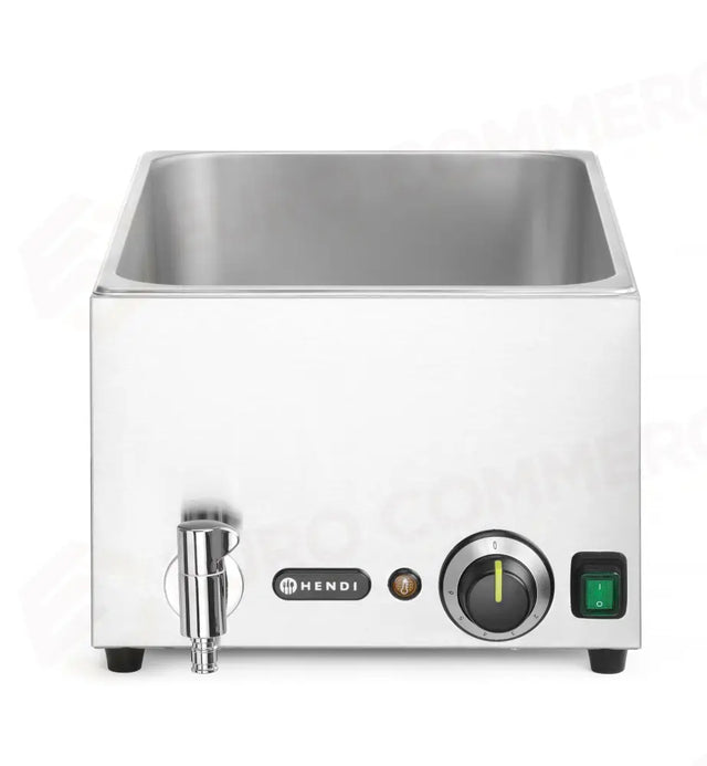 BAGNOMARIA CON RUBINETTO DI SCARICO RANGER, HENDI, GN (H)200MM, GN 1/1, 230V/1000W, 326X601X(H)279MM - 238790